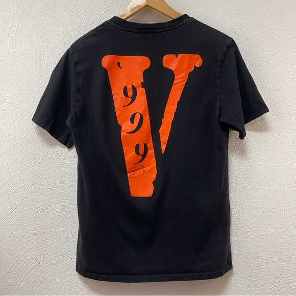 VLONE Shirts Juice Wrld X Vlone 999 Legends Never Die Black Tshirt